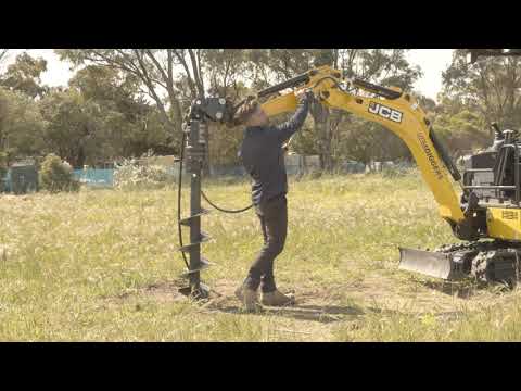 Little Diggers - how to operate a post-hole auger on a mini-excavator
