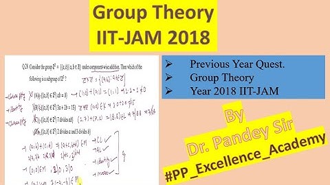 Group Theory Solution 2018 IIT-JAM