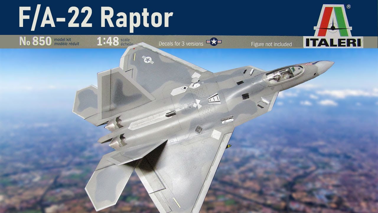 850 F/A-22 Raptor   ITALERI 1/48 plastic model kit