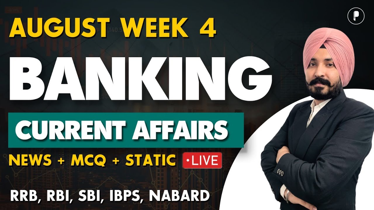 Weekly Banking Current Affairs | August 2025 Current Affairs | Week 4 | Parcham Classes