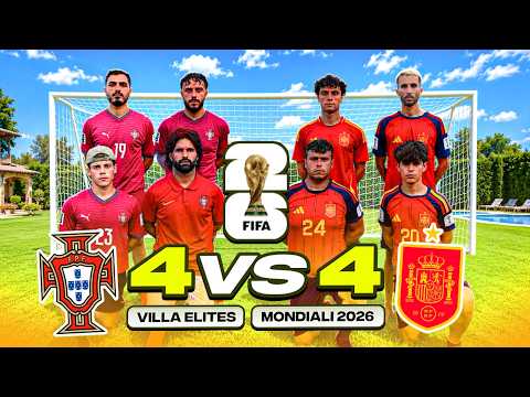 Video 4 vs 4 WORLD CUP FOOTBALL CHALLENGE! CHI VINCERA' TRA PORTOGALLO e SPAGNA in VILLA ELITES !
