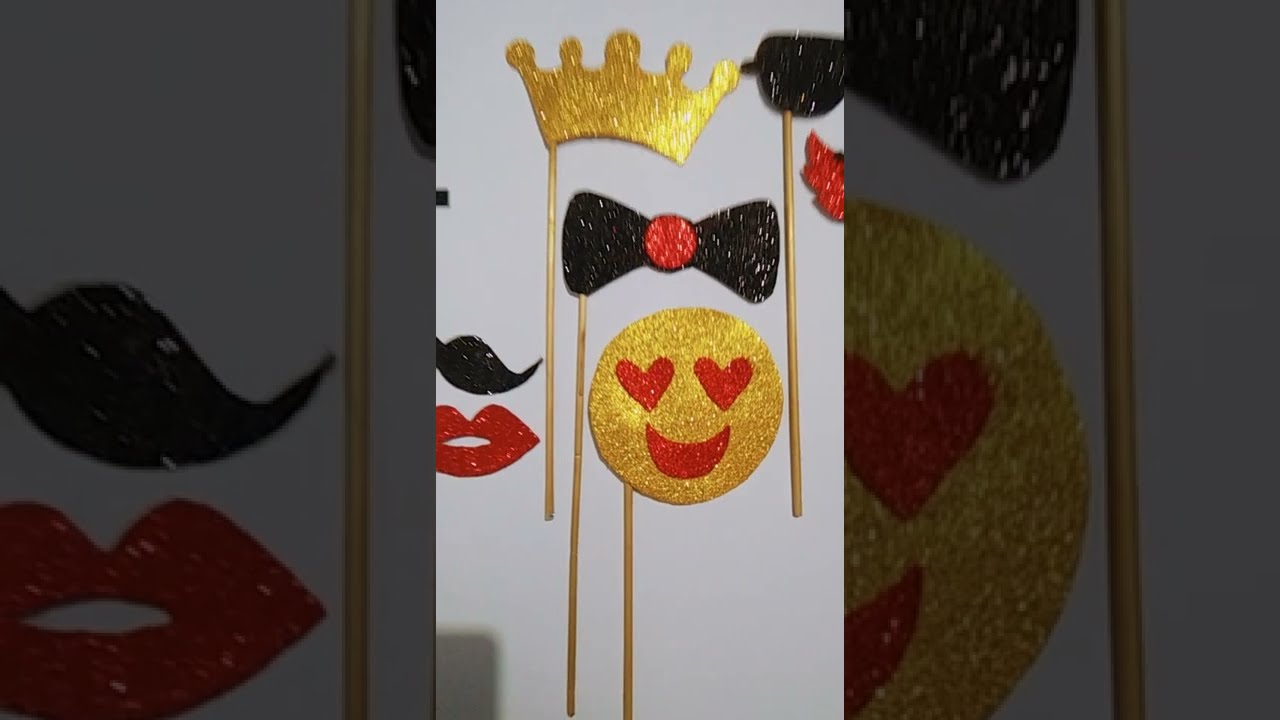 How to make Party Props and Birthday Sash at home | DIY Photobooth Props idea