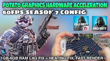 Potato Graphics Hardware Acceleration 60Fps Config | Cod Mobile Lag Fix | Codm Config