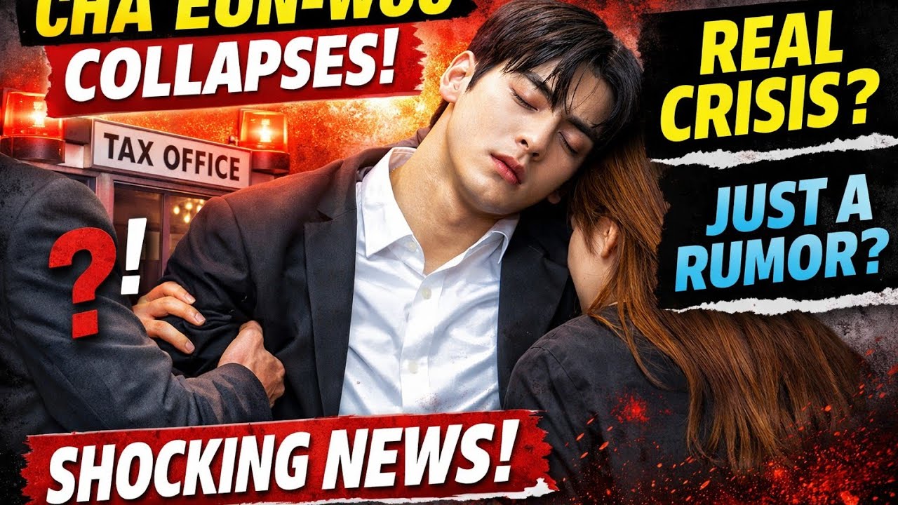 SHOCKING REPORT 😱 Cha Eun-woo Allegedly Collapses at Tax Office — Crisis or Rumor?
