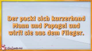 Witz  - Der Papagei im Flugzeug