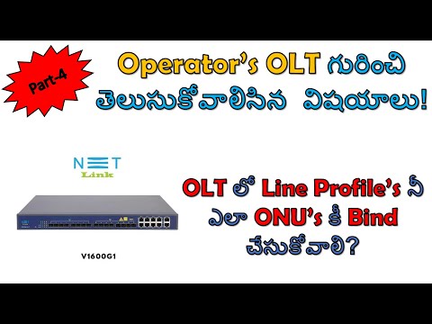 How to Bind Line Profiles to ONU's in Netlink 8Port Gpon OLT in Telugu||Bind Profile
