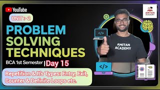 Day 15 | Repetition & Its Types | Entry, Exit, Counter, Definite, Indefinite | #bca1stsemester