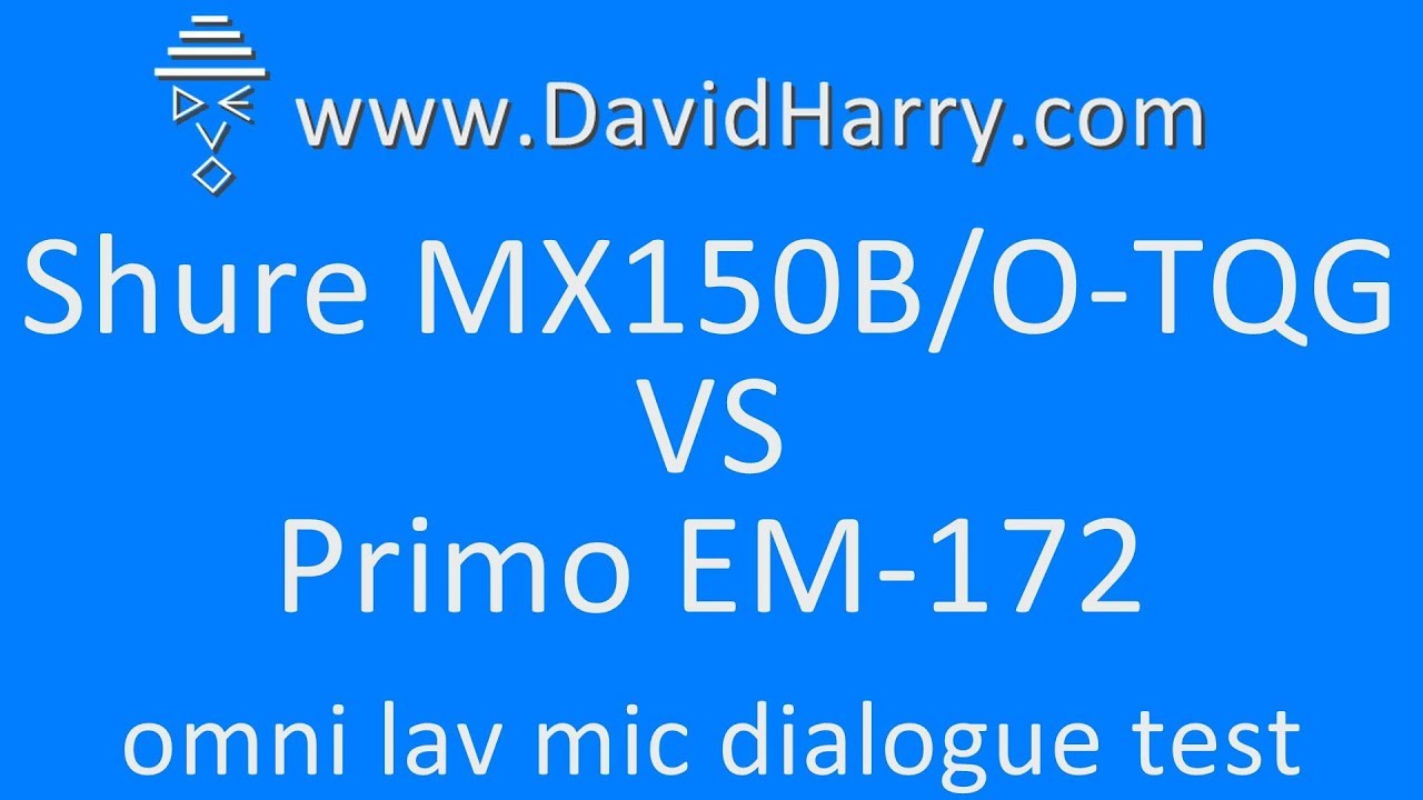 Primo Em172 Primo EM172 VS Shure MX150B/O-TQG - YouTube