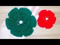 How to Crochet Flower | Learn to Crochet 3 Layered Flower in Very Easy Steps for beginners