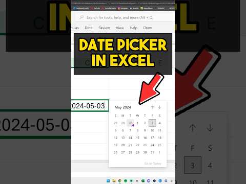 Microsoft Excel New Feature: Date Picker #microsoftoffice #excel #dateinexcel
