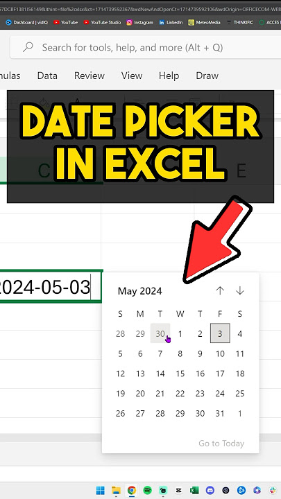 Microsoft Excel New Feature: Date Picker #microsoftoffice #excel #dateinexcel