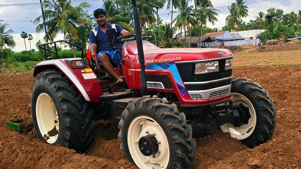 NEW Mahindra novo 605 di ps 50Hp 4wd demo tractor performance in farmland @Mohantractorslife