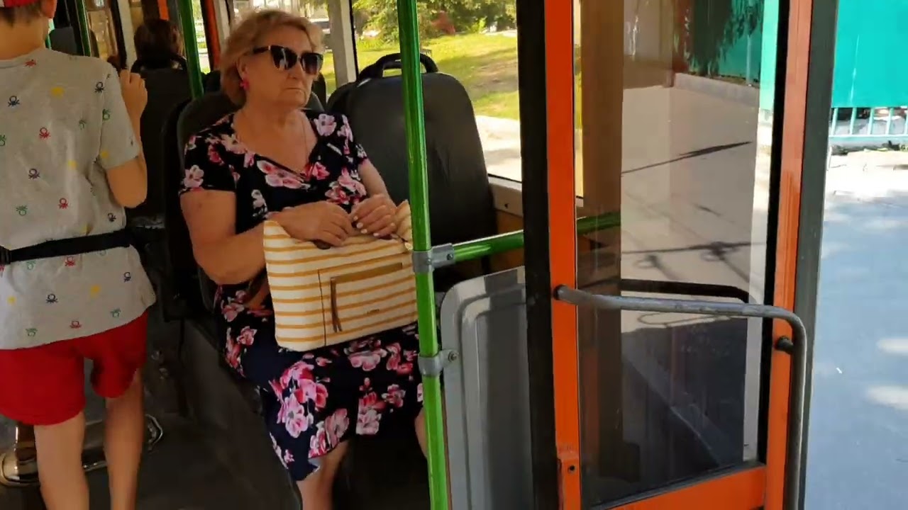 Городской транспорт обзор города Саратов лето 2022. Лето июль.