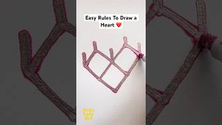 Easy Rules to draw a Heart #shorts