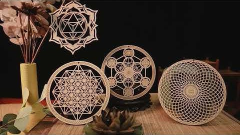 sacred geometry crystal grid wall art decor