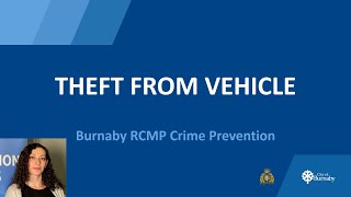 Protect yourself from vehicle theft - Burnaby RCMP Crime Prevention by BurnabyRCMP 82 views 2 years ago 1 minute, 32 seconds