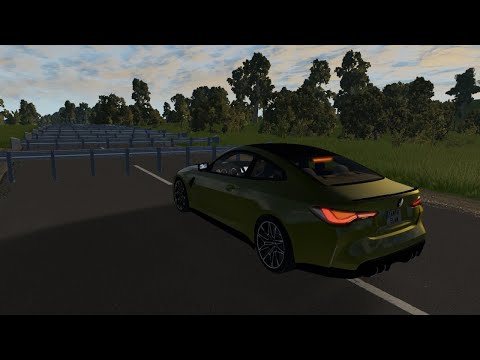 BMW M4 vs 50 CrashHard Guardrail 😱 BeamNG.Drive