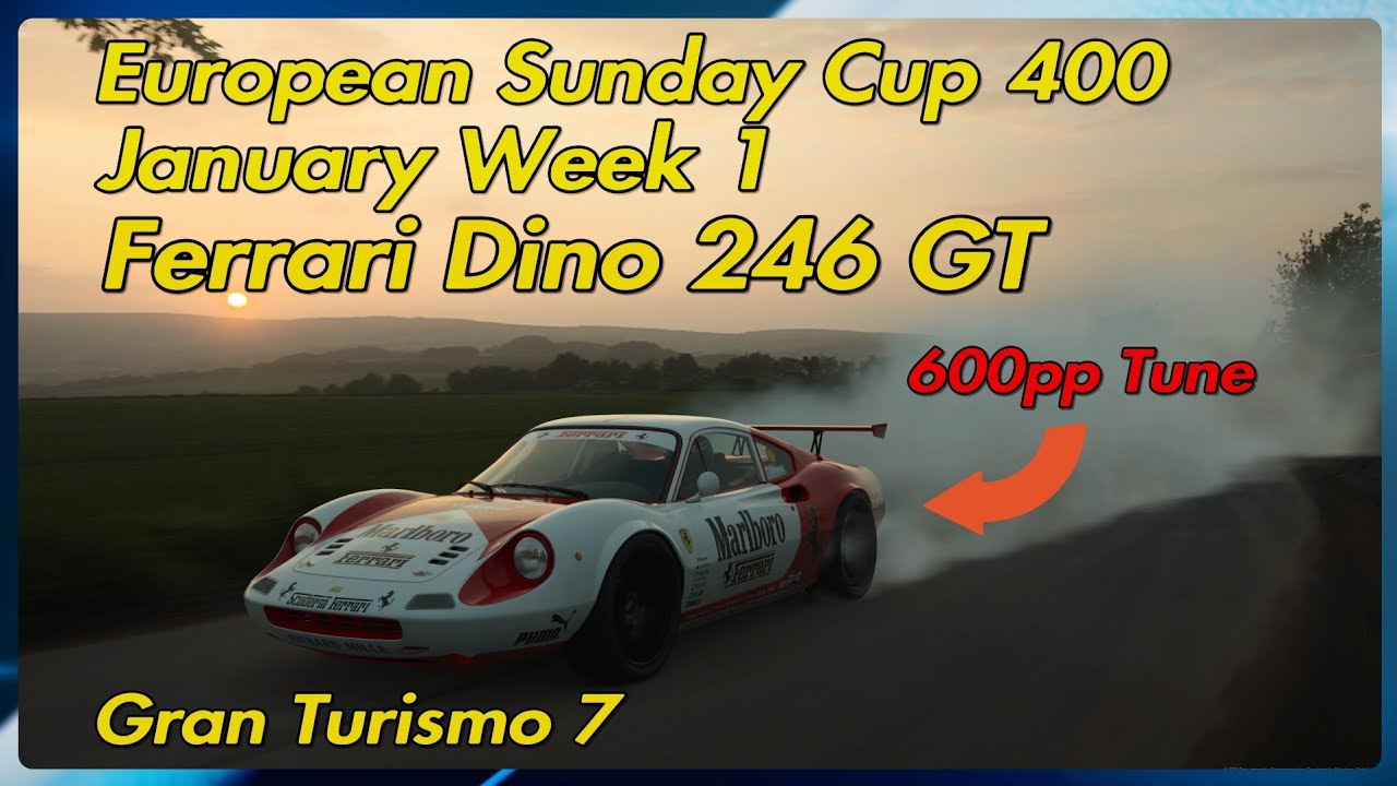 European Sunday Cup 400 January week 1 Ferrari Dino 246 GT 600pp Tune
