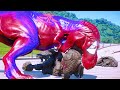 SPIDERMAN VS CARNAGE DINOSAURS RED Pro 4 SuperHero Dinosaurs Team Battle Complication of Dinosaurs