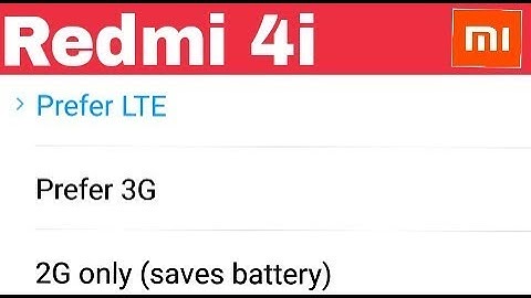 Redmi 4i || 4G Internet Speed Settings || Increase Internet Speed || Select Preferred Network Type