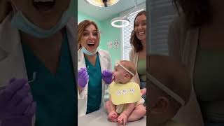 Newborn Meets The Sweetest Dentist