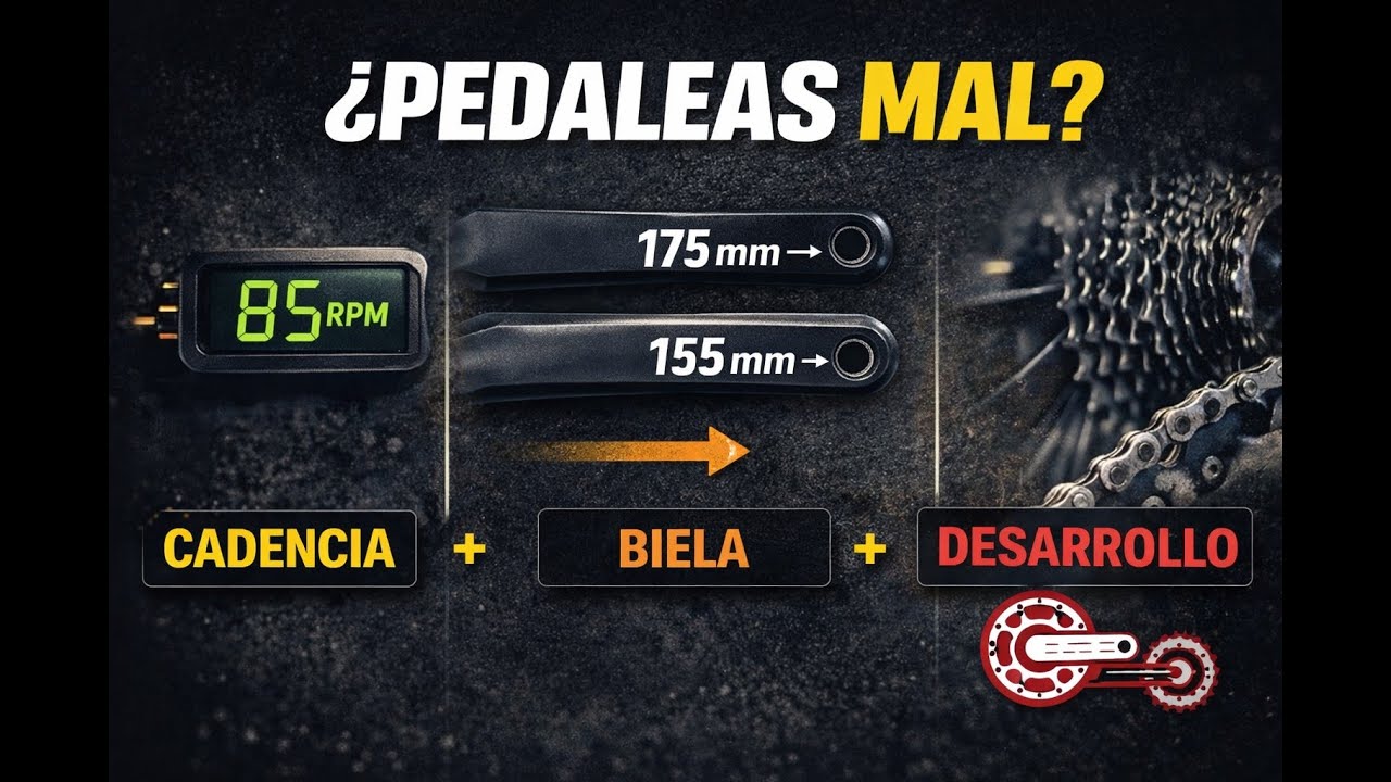 Cadencia en ciclismo: desarrollo, largo de biela y el error que frena tu rendimiento.