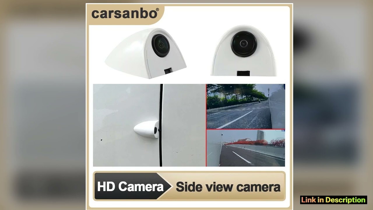 Carsanbo Car Side View Camera Blind Spot Camera Night Vision Waterproof Parking Assistant 3M Sticke