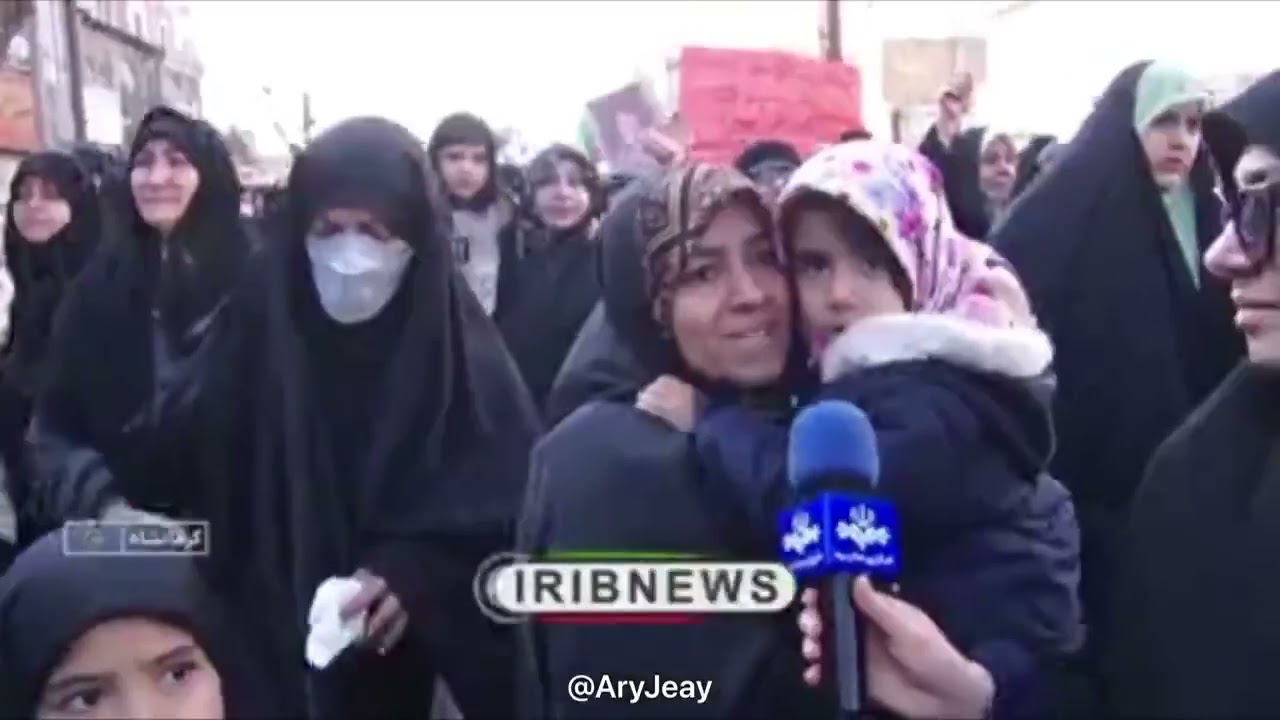 MASSIVE presence of Iranian people in Kermanshah to condemn the killing of the 3-year Melina 
