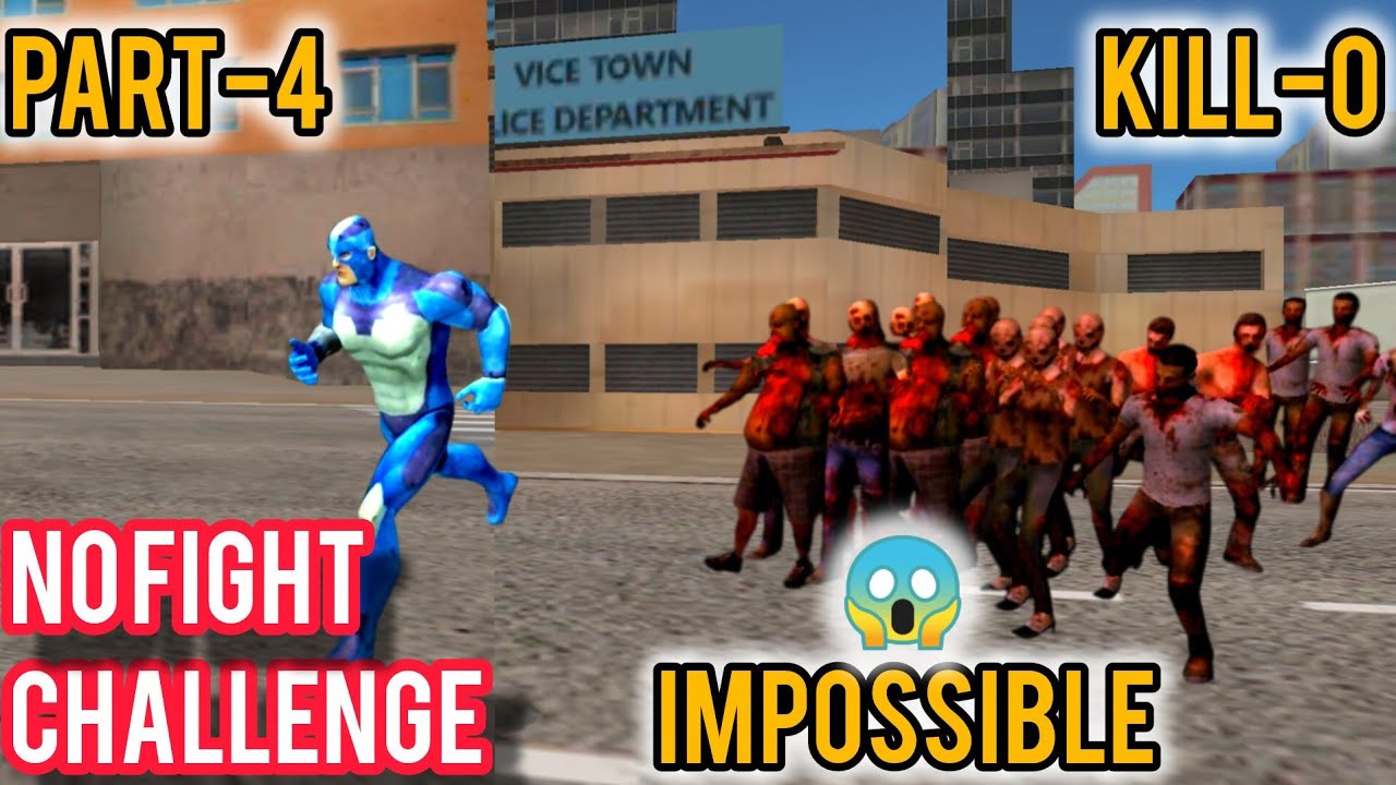 I Played Rope Hero Vice Town Without Fighting! (Impossible Challenge)😱||EP-4 Gameplay||