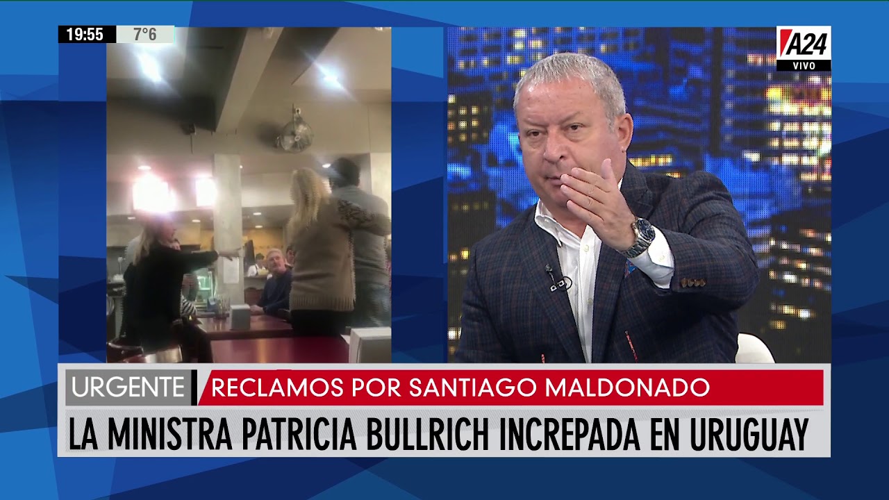 Patricia Bullrrich increpada en Uruguay