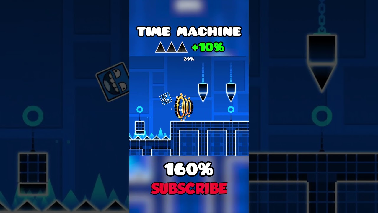 Time Machine, Triple Spikes = 10% Speed #geometrydash