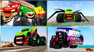 Mcqueen Monster Truck Cars Vs School Bus Coffin Dance Cover Remix Tiles Hop