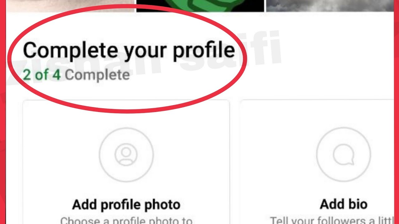 Instagram Showing Complete Your Profile Problem Solve