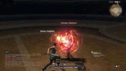 Final Fantasy XIV 1.0 PC gameplay footage - Tourney Gladiator fight