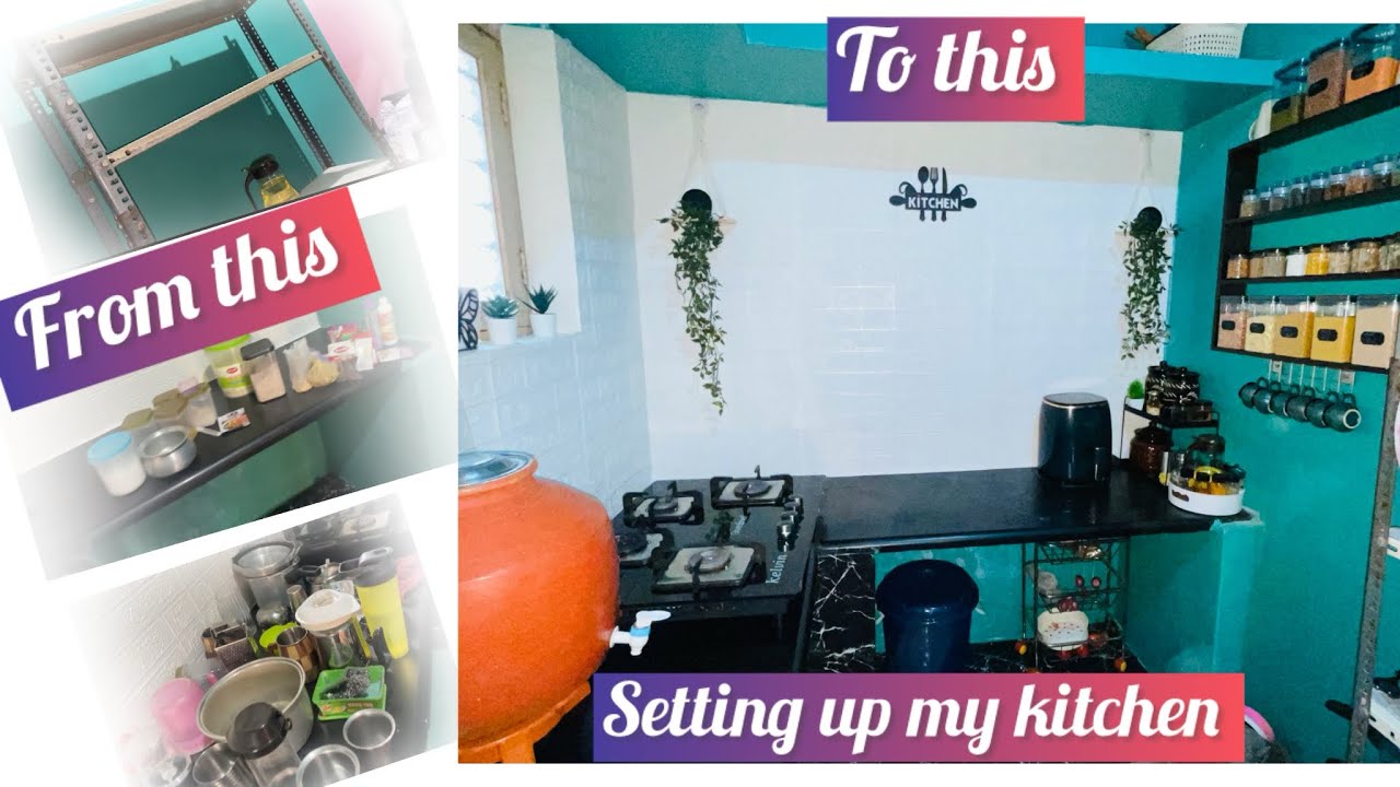 “Budget-Friendly Small Kitchen Makeover/transformation 😍✨💕 /ನಾನ್ ಕಿಚನ್ ಮೇಕೋವರ್ ಹೆಗೆಡೆ ನೋಡಿ