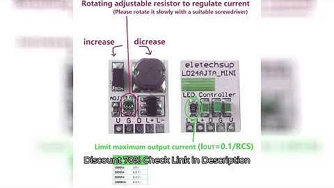 DC 12V 24V LED Dimming Control 0-910MA Constant Current Adjustable PWM LED Driver Module LD24AJTA_MI