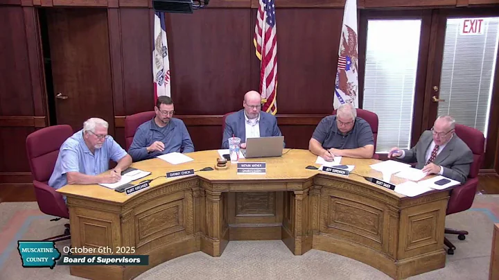 October 6th,, 2025 Muscatine County Board Meeting