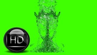 water in green screen free stock footage 280,400 particles (HD)