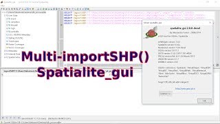 Spatialite_gui: MULTI importSHP