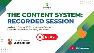 Streamlining Content Creation for Busy Founders | Rainydaycoop Q&A Sessions screenshot 2