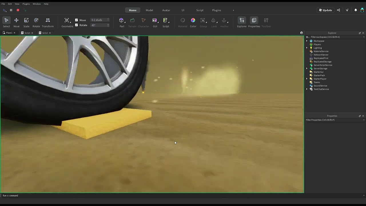 Realistic Sand Tire Debris Roblox Studio YouTube
