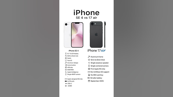 iPhone SE 4 vs iPhone 17 Air