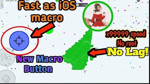 New Macro button for agar.io Mobile iOS speed x9999 *NO ROOT*/ How to get iOS speed macro on android