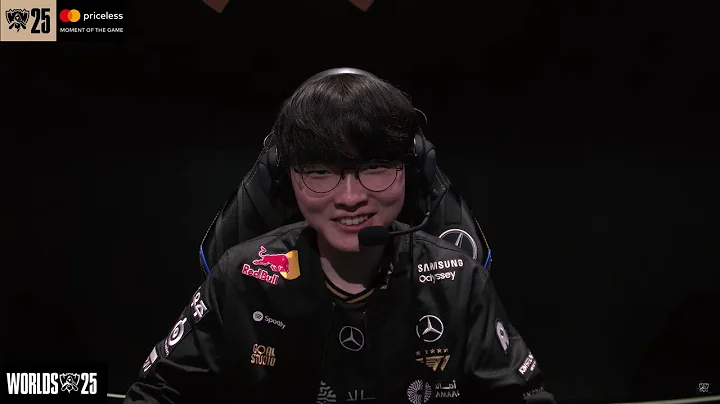 Faker's emotional reaction to HUGE Win at Worlds!