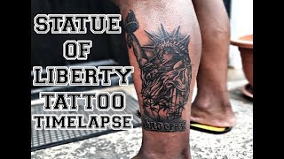 STATUE OF LIBERTY TATTOO TIME LAPSE