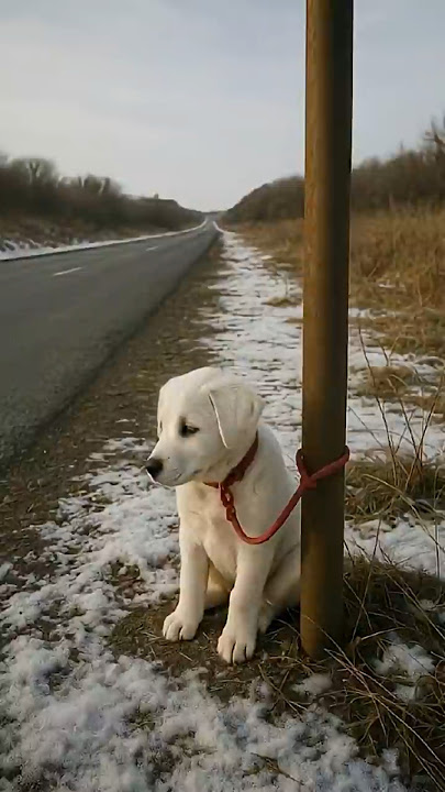 An Elderly Woman Rescues an Abandoned Puppy from the Cold - YouTube