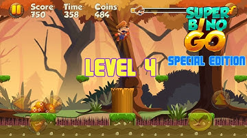🟡Super Bino Go Special Adition 🎮 level 4🎮Silent Walkthrough and Gameplay🎮 Android 10 Google Pixel XL