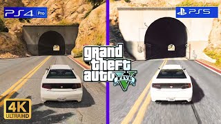 GTA 5 Graphics Comparison PS5 Vs PS4 PRO in 4K at 60FPS
