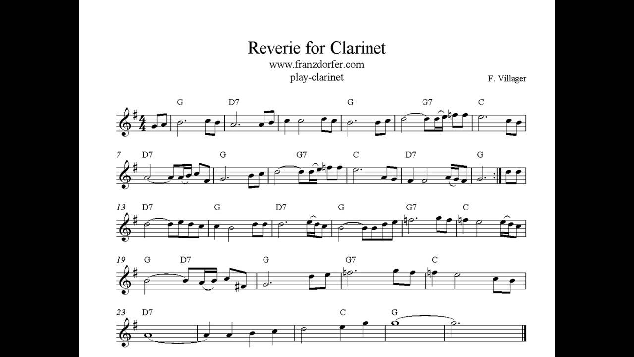 Reverie for Clarinet  play Clarinet 0