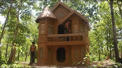 Primitive Building : built the most style mud king villa house two story and Modern